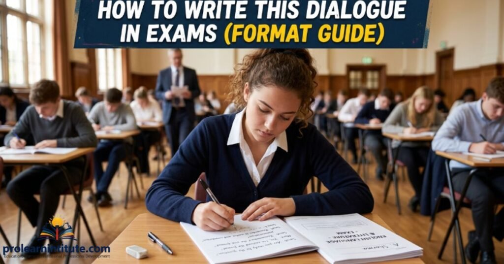 How to Write This Dialogue in Exams (Format Guide)