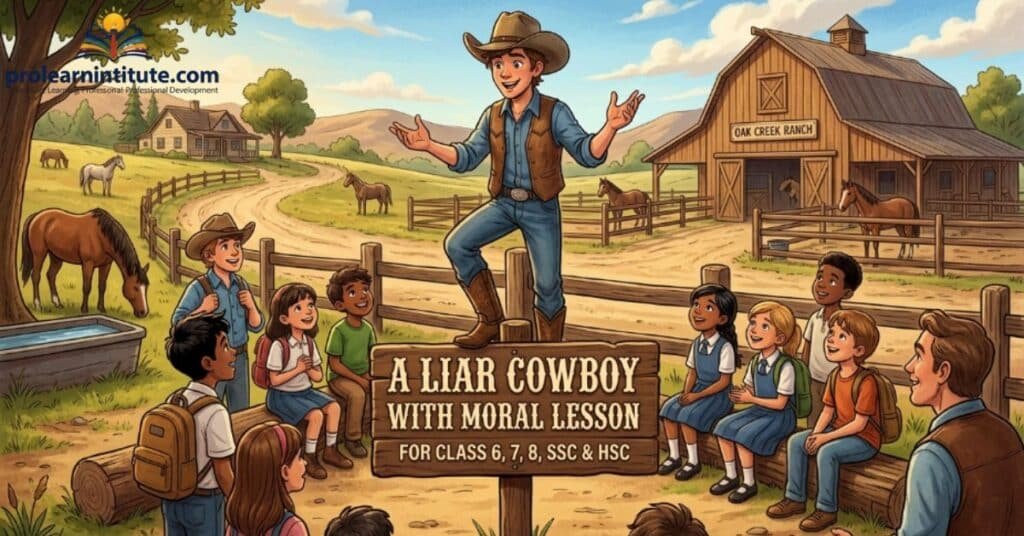 A Liar Cowboy story with moral Lesson for class 6,7,8, SSC & HSC