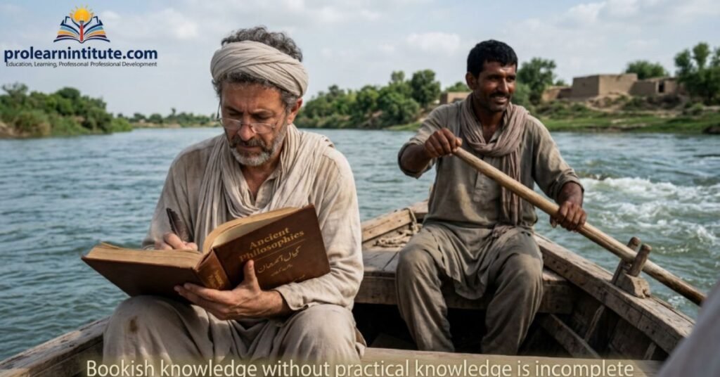 Moral of the Scholar and the Boatman Story