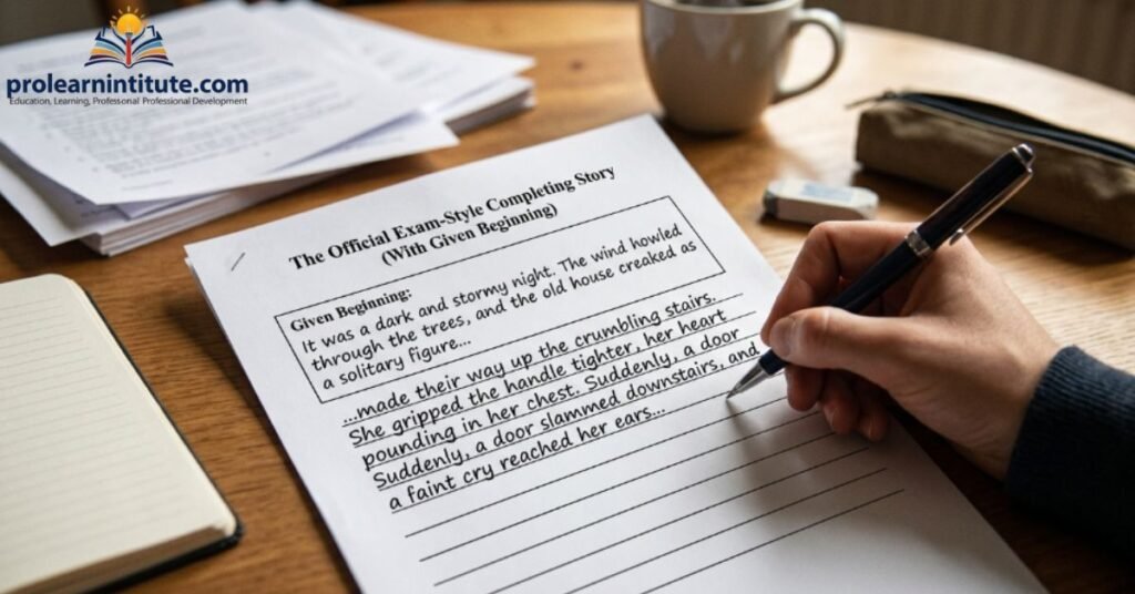 The Official Exam-Style Completing Story (With Given Beginning)