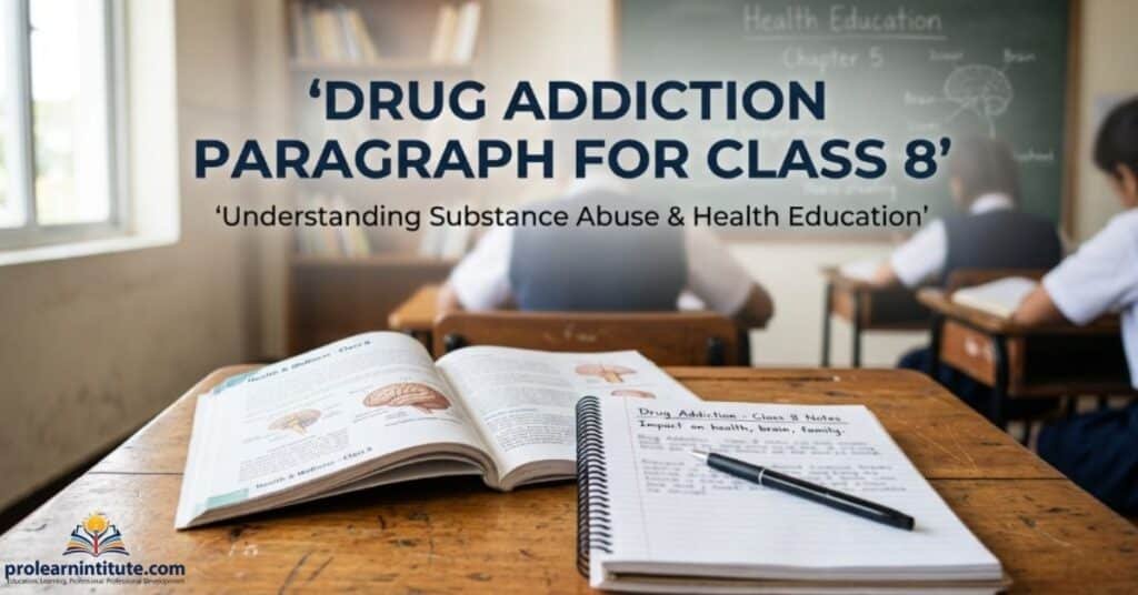 Drug Addiction Paragraph for Class 8