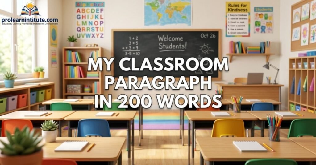 My Classroom Paragraph in 200 Words