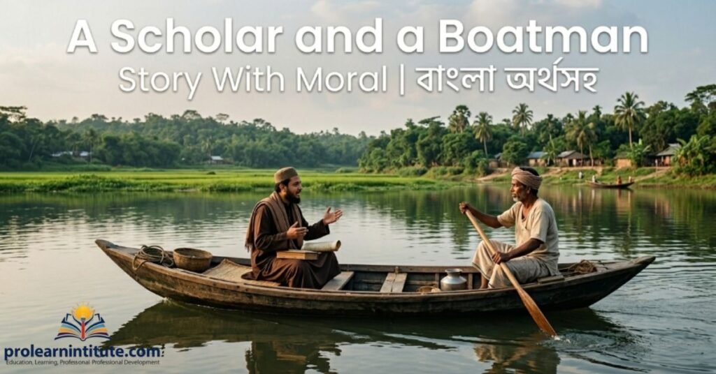 A Scholar and a Boatman Story With Moral | বাংলা অর্থসহ