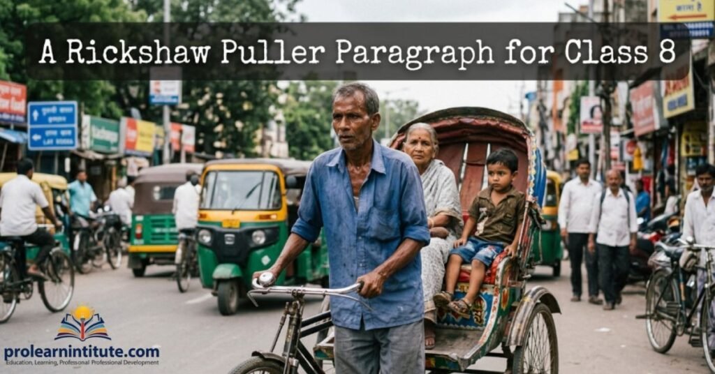 A Rickshaw Puller Paragraph for Class 8