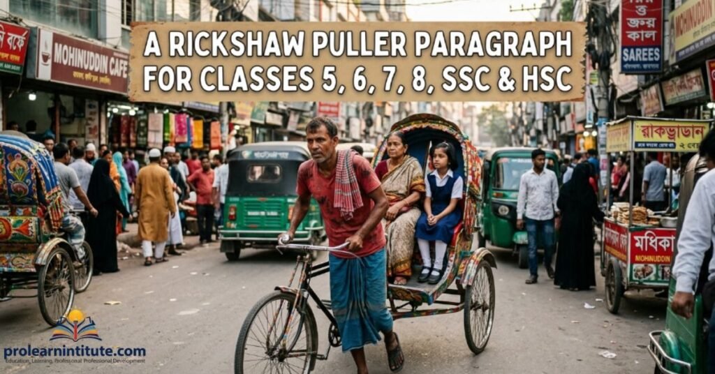A Rickshaw Puller Paragraph for Classes 5, 6, 7, 8, SSC & HSC