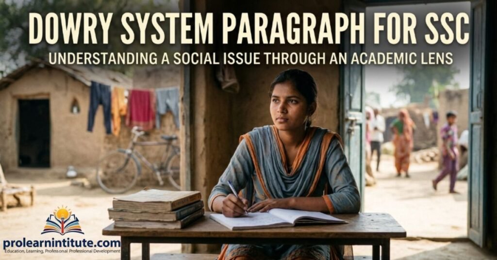 Dowry System Paragraph for SSC
