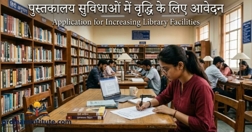 Application for Increasing Library Facilities in Hindi