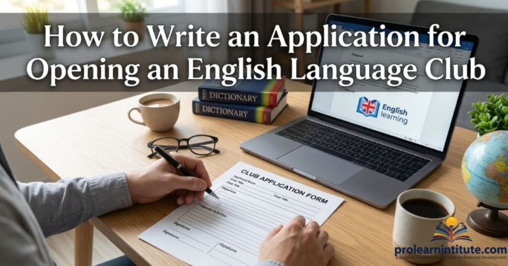 How to Write an Application for Opening an English Language Club