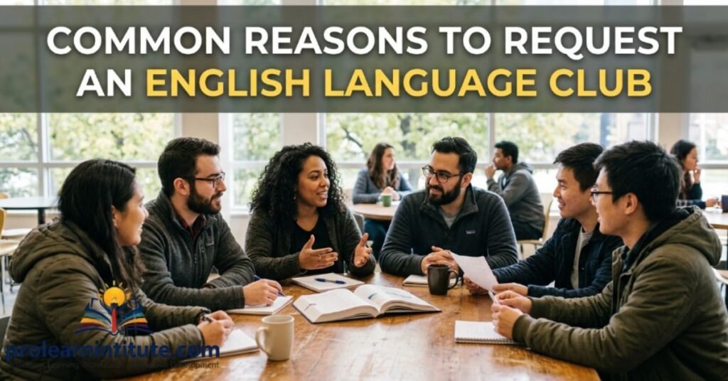 Common Reasons to Request an English Language Club