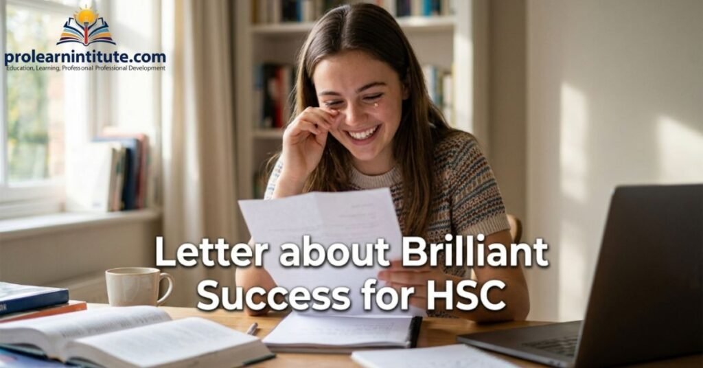 Letter about Brilliant Success for HSC