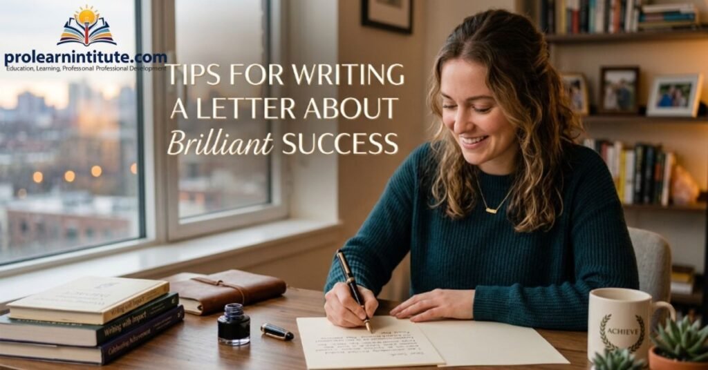 Tips for Writing a Letter about Brilliant Success