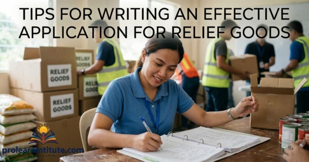 Tips for Writing an Effective Application for Relief Goods