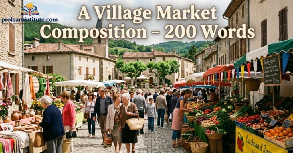 A Village Market Composition – 200 Words