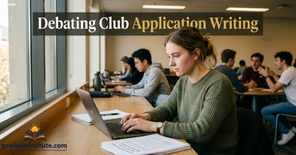 Debating Club Application Writing