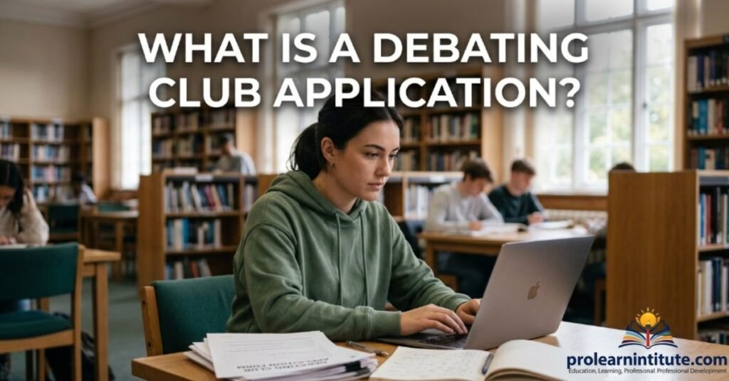What Is a Debating Club Application?