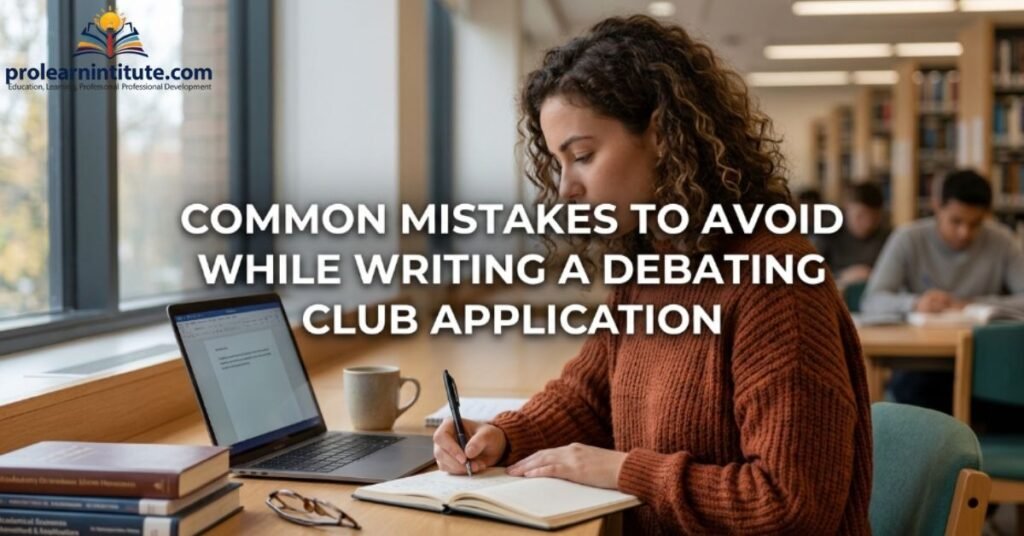 Common Mistakes to Avoid While Writing a Debating Club Application