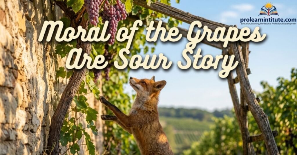 Moral of the Grapes Are Sour Story