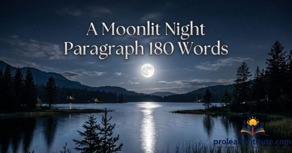 A Moonlit Night Paragraph 180 Words