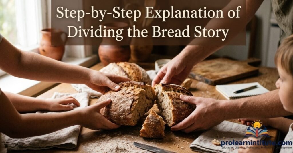 Step-by-Step Explanation of Dividing the Bread Story