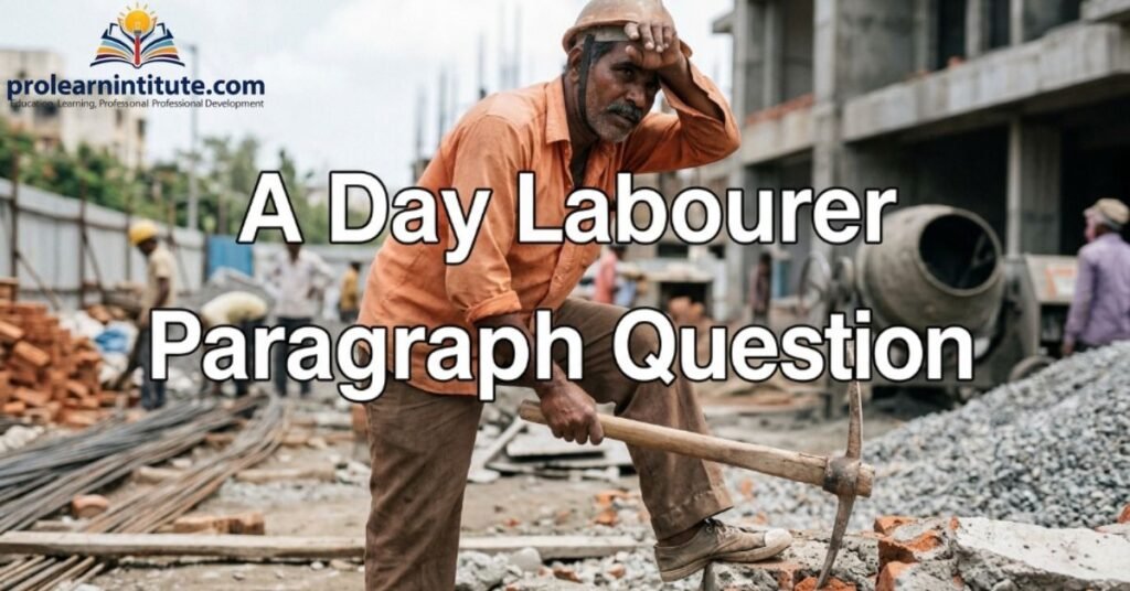 A Day Labourer Paragraph Question
