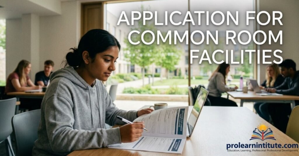 Application for Common Room Facilities for Class 6, 7, 8, SSC & HSC