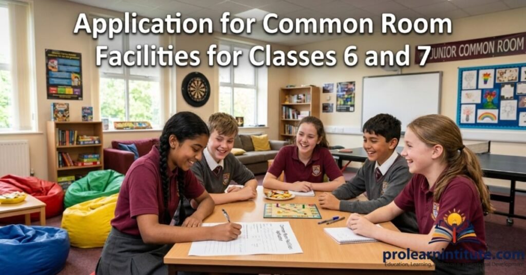 Application for Common Room Facilities for Classes 6 and 7