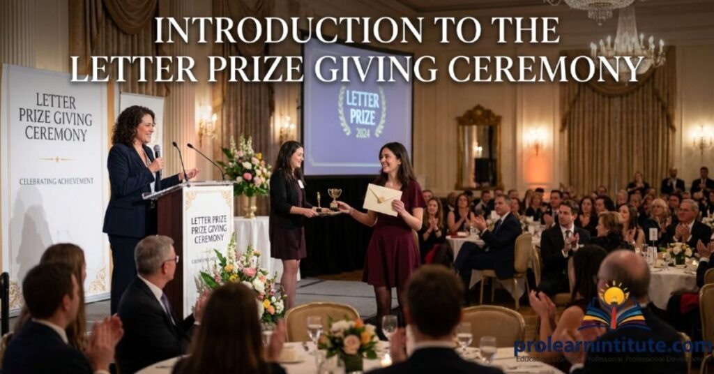 Introduction to the Letter Prize Giving Ceremony