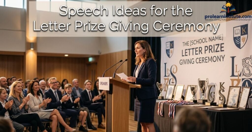 Speech Ideas for the Letter Prize Giving Ceremony