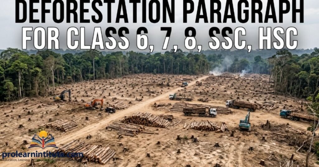 Deforestation Paragraph for Class 6,7,8, SSC, HSC